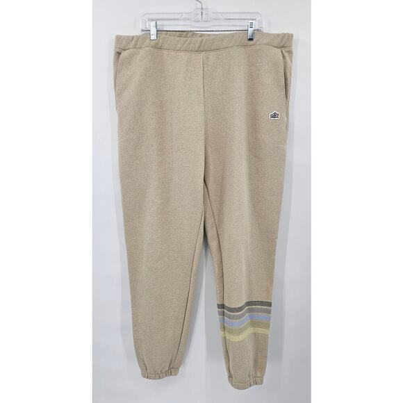 Patagonia Men's 2XL Oar Tan Logo Ridge Stripe Uprisal Sweatpants NWT - Picture 1 of 10
